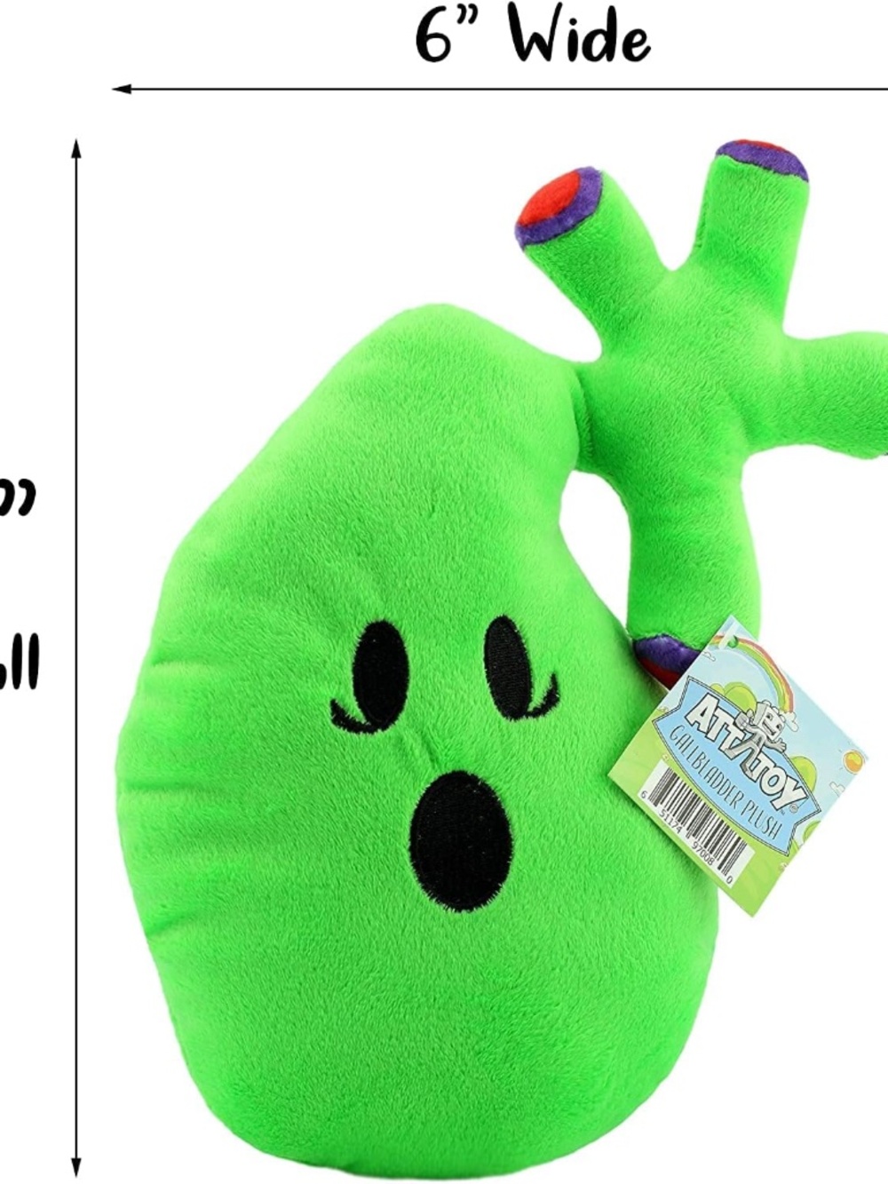 Gallbladder Plush Body Organ Stuffed Toy Gallstones Surgery Gift NEW